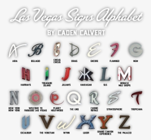 Las Vegas Signs Alphabet - Usb Cable