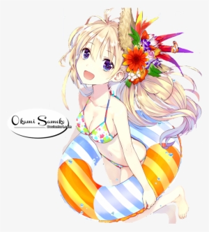 Anime Summer Girl Png Clipart Black And White Stock - Summer Anime Girl Render