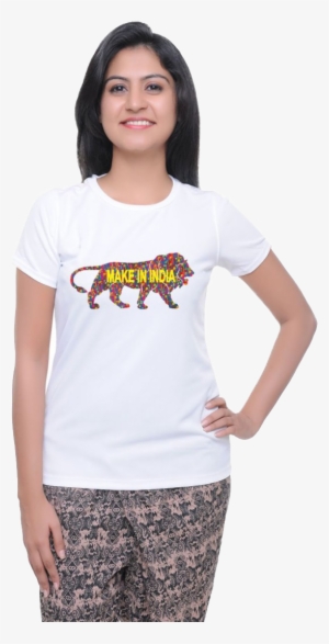 Girls Transparent Png - Make In India Tshirts