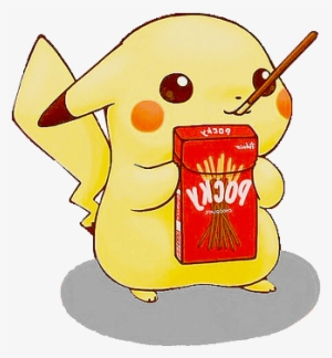 27 Images About Pikachu <3 On We Heart It - Drawing Of Cute Pikachu Eating