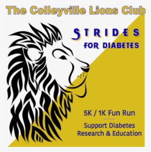 Lions Club Strides - Silhouette Black And White Lion Png