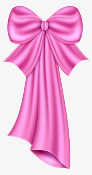 Pink Dress Clipart Pink Bow - Satin Pink Ribbon Transparent Background