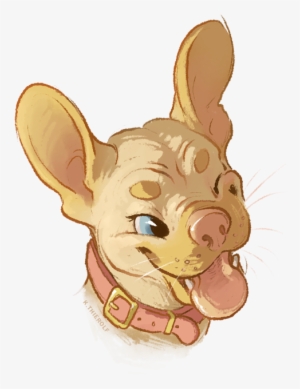 Little Frenchie Portrait For Lydia - Cartoon