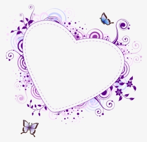 violet clipart heart - purple frame png