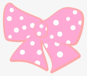 Download Pink And White Polka Dot Bow Png Clipart Minnie - Pink And White Polka Dot Bow