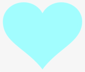 Gold Heart Clipart - Sky Blue Color Heart