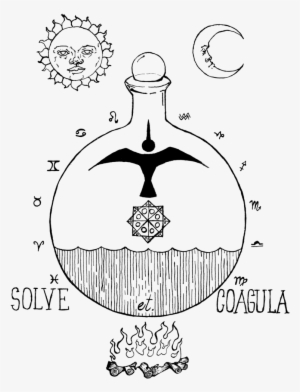 My Final Alchemical Illustration Design - Solve Et Coagula