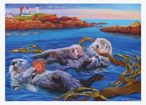 Sea Otter Family - Cobble Hill Puzzles Otter Nap - 35 Piece Tray Puzzle