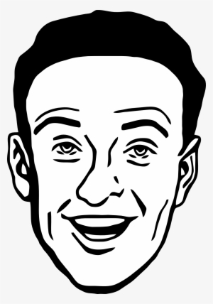 Drawn Portrait Of A Happy Man - Mans Face Clip Art