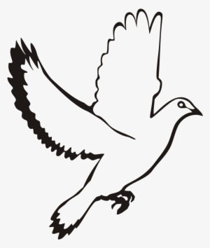 White Flying Dove Clipart - White Dove Vector Png