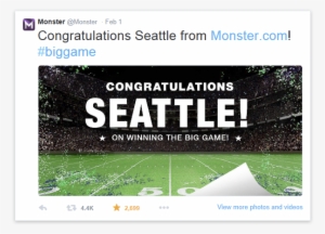 Of Course The Patriots Won, And Of Course Monster Was - Online Advertising