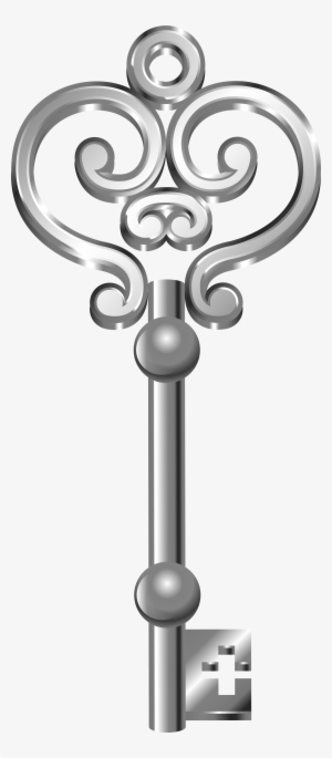 Silver Key Png Clip Art - Clipart Of Gold Skeleton Keys