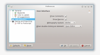 User Interface Configuration