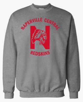 Grey Crewneck Sweatshirt With Red Printed Ink Logo
