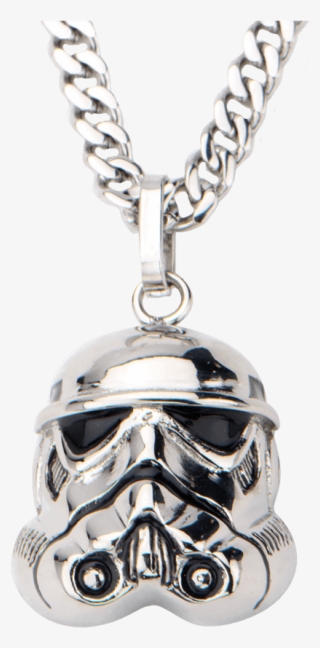 Mens Stainless Steel 3d Stormtrooper Helmet Necklace