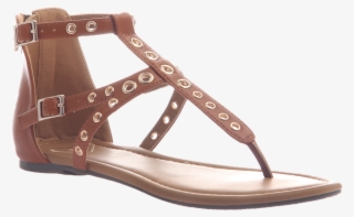 Augusta In Tobacco Flat Sandals