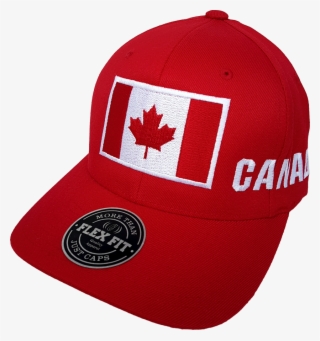 Canada Big Flag Cap Flex Fit Red