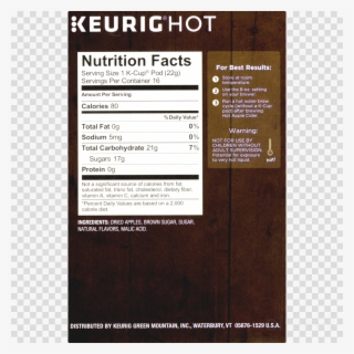 Nutrition Facts Clipart Coffee Cafe Keurig