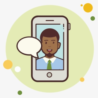 Man With Green Tie Messaging Icon