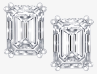 Emerald Cut Diamond Earrings