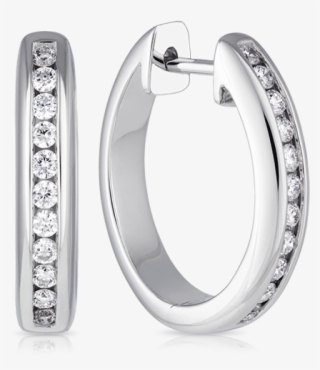18ct White Gold Round Brilliant Cut Diamond Earring