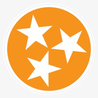 Orange Tri-star 3 Inch All Weather Sticker
