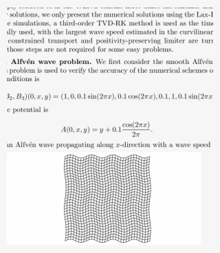 Computational Grid For The 2d Alfvén Wave Problem