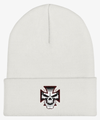 Iron Cross Cuffed Beanie