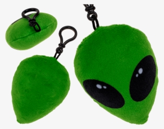 Plush Alien With Carabiner Hook & Sound Ca
