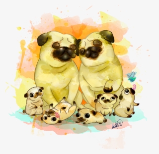 Ilustration On Behance Dog Emoji, Pug Cartoon, Pug