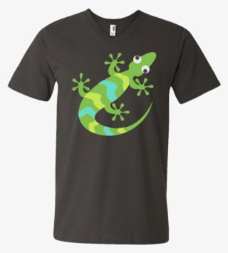 Lizard Emoji Men's V Neck T Shirt