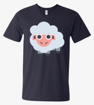 Sheep Emoji Men's V Neck T Shirt