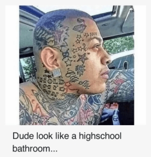 Tattoos Design On Face Funny Nasty Boy Image - Nigga Looks Like Meme