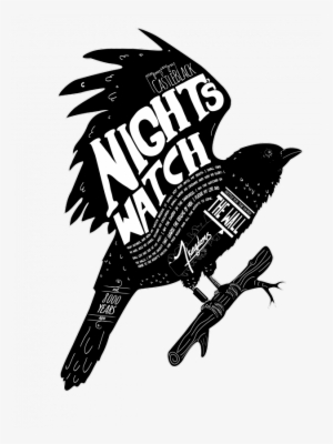 Crow Drawing Design - Game Of Thrones Night Watch Png