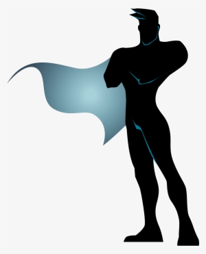 Clark Kent United States Superhero - Superhero Silhouette Vector With Transparent Background