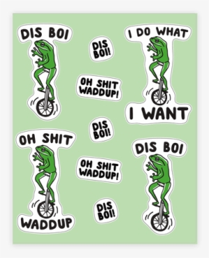 Dis Boi Funny Frog Sticker/decal Sheet - Dis Boi