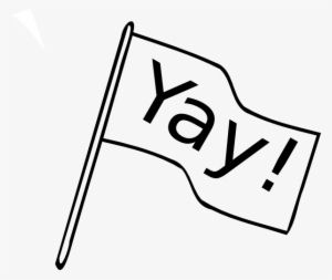 Flag Outline With Yay Clip Art - Yay Clipart