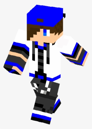 Blue Boy Backwards Hat Skin - Minecraft Skins Boy Png