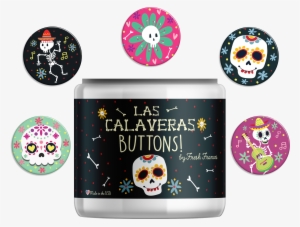 Skeleton Sugar Skull Buttons With Jar V=1494520389 - Calavera