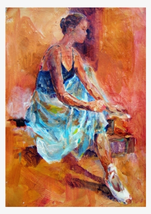 Ballet Dancer Painting - Gallery-wrapped Canvas Art Print 7 X 10 Entitled The