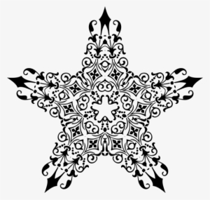 Decorative Star Black And White