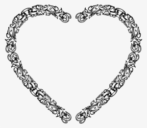 Decorative Line Dividers Heart - Clip Art