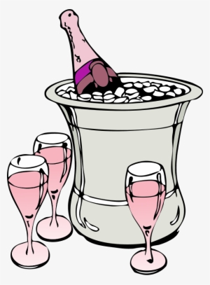 Champagne On Ice - Champagne Clip Art