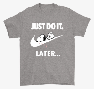 Just Do It The Peanuts Movie Snoopy Nike Logo Shirt - Negan Just Do It - Black Hoodie S