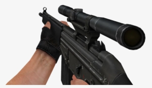 V G3sg1 Css - Sniper Gun With Hand Png