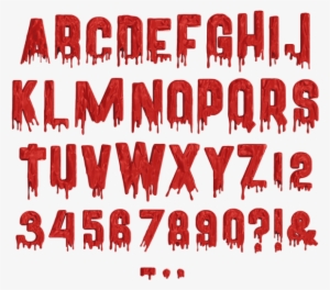 Invisible Horror Font - Blood Alphabet Png