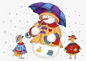 Snowman - Mono De Nieve Con Paragua