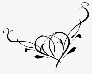 Drawn Lovebird Outline - Love Clipart Black And White Png