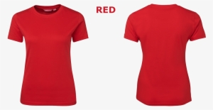 Custom Printed Ladies T-shirts Red - Red Ladies T Shirt