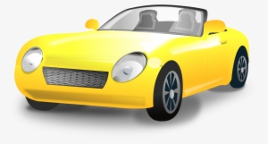 Yellow Convertible Sports Car - Yellow Car Png